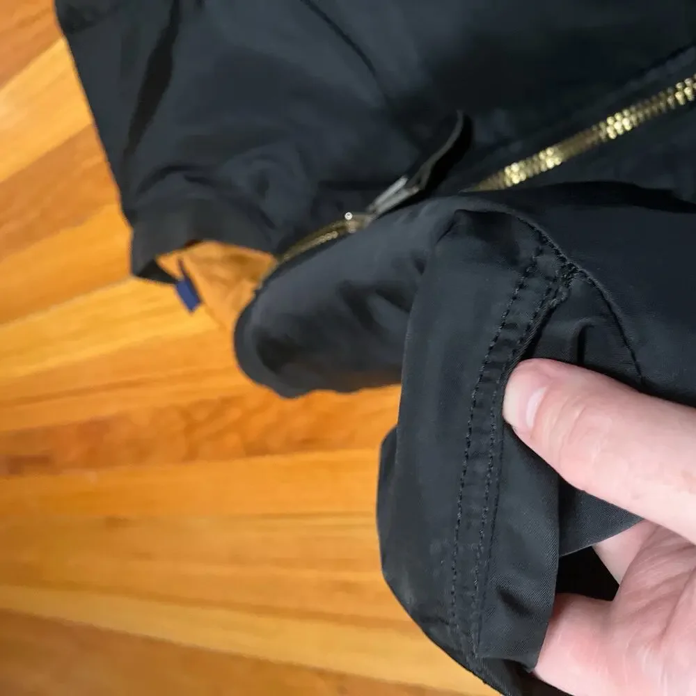 Alpha Industries Long / Extra Long Black Bomber Flight Jacket Size Large - Picture 10 of 11